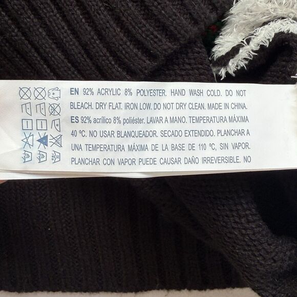 Forever 21 Snowman Ugly Christmas Sweater Black Women's SMALL - Picture 8 of 8